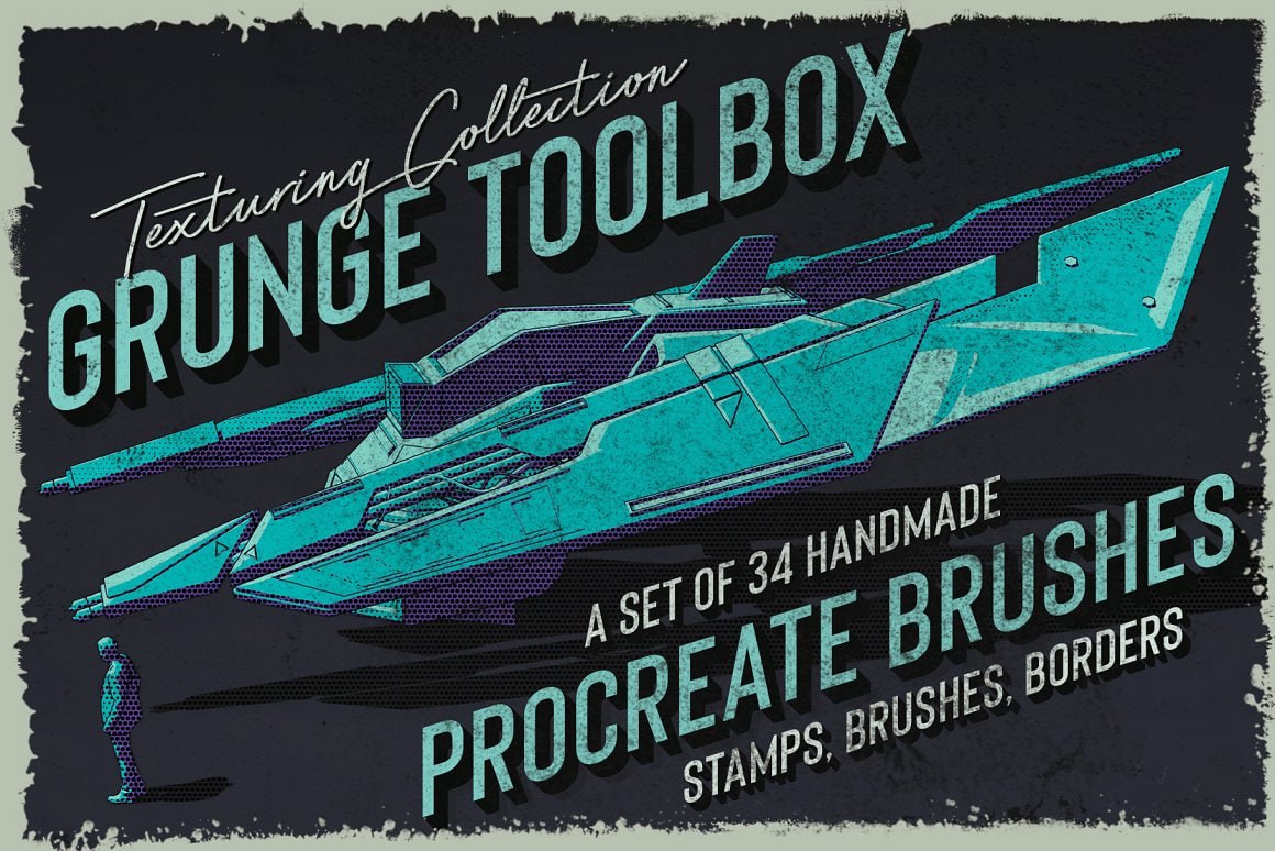 Grunge 工具箱 Procreate 画笔|ART-Arrakis | 建筑室内设计的创新与灵感