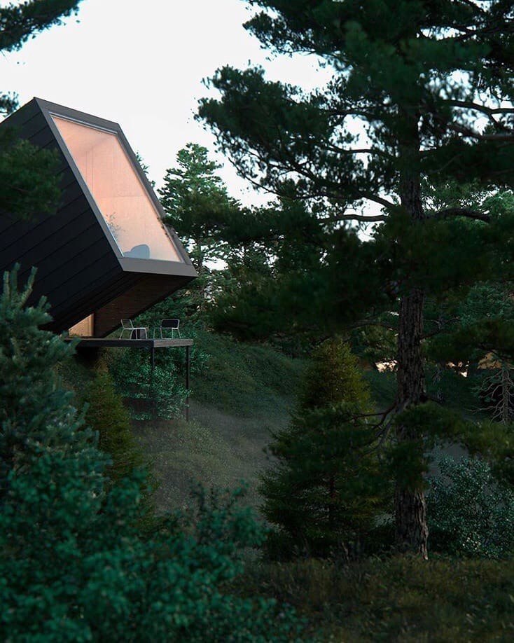 松树屋，俄罗斯 / LINE DESIGN五脏俱全的度假小屋|ART-Arrakis | 建筑室内设计的创新与灵感