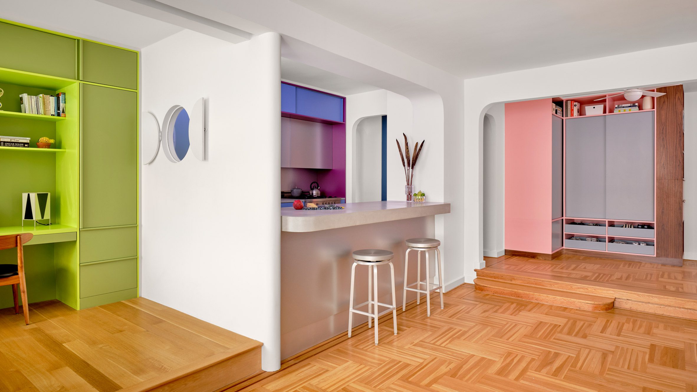 秩序的理念为纽约公寓翻新选择了明亮的颜色|ART-Arrakis | 建筑室内设计的创新与灵感