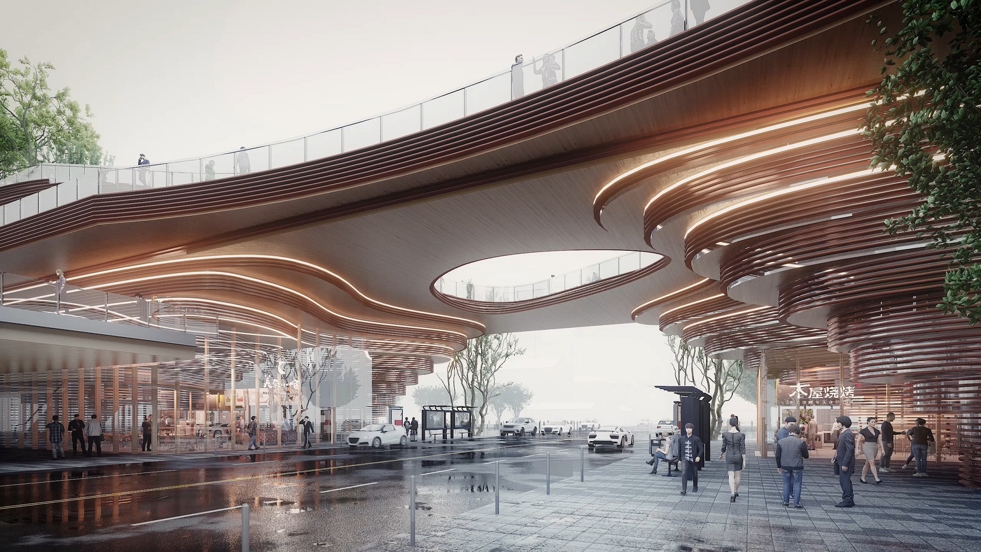 现代园林，Aedas ‘杭州运河湾国际旅游休闲综合体’在建中|ART-Arrakis | 建筑室内设计的创新与灵感