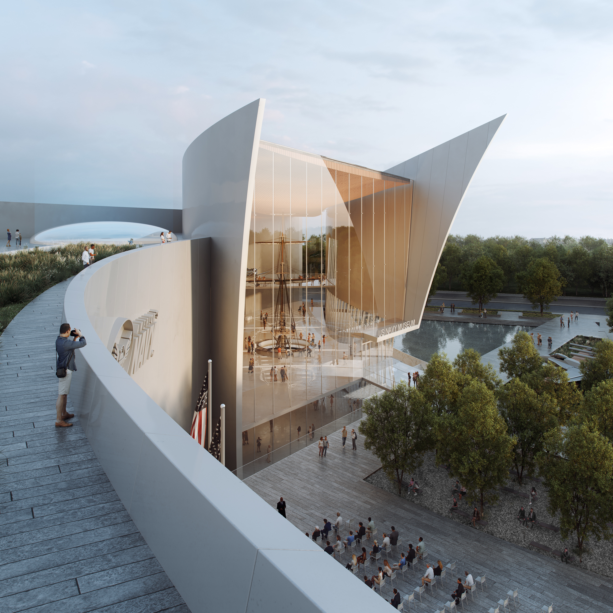 Perkins&Will、BIG、盖里、DLR 等五家团队争锋，美国海军新国家博物馆入围方案揭晓|ART-Arrakis | 建筑室内设计的创新与灵感
