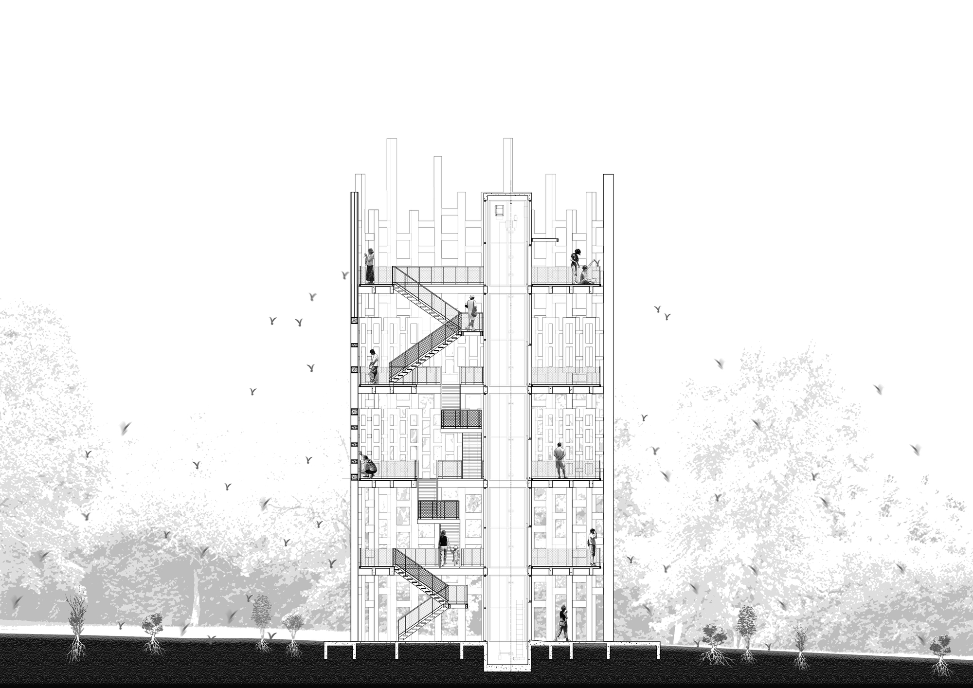 图片[2]|“大象世界”红砖瞭望塔 / Bangkok Project Studio|ART-Arrakis | 建筑室内设计的创新与灵感