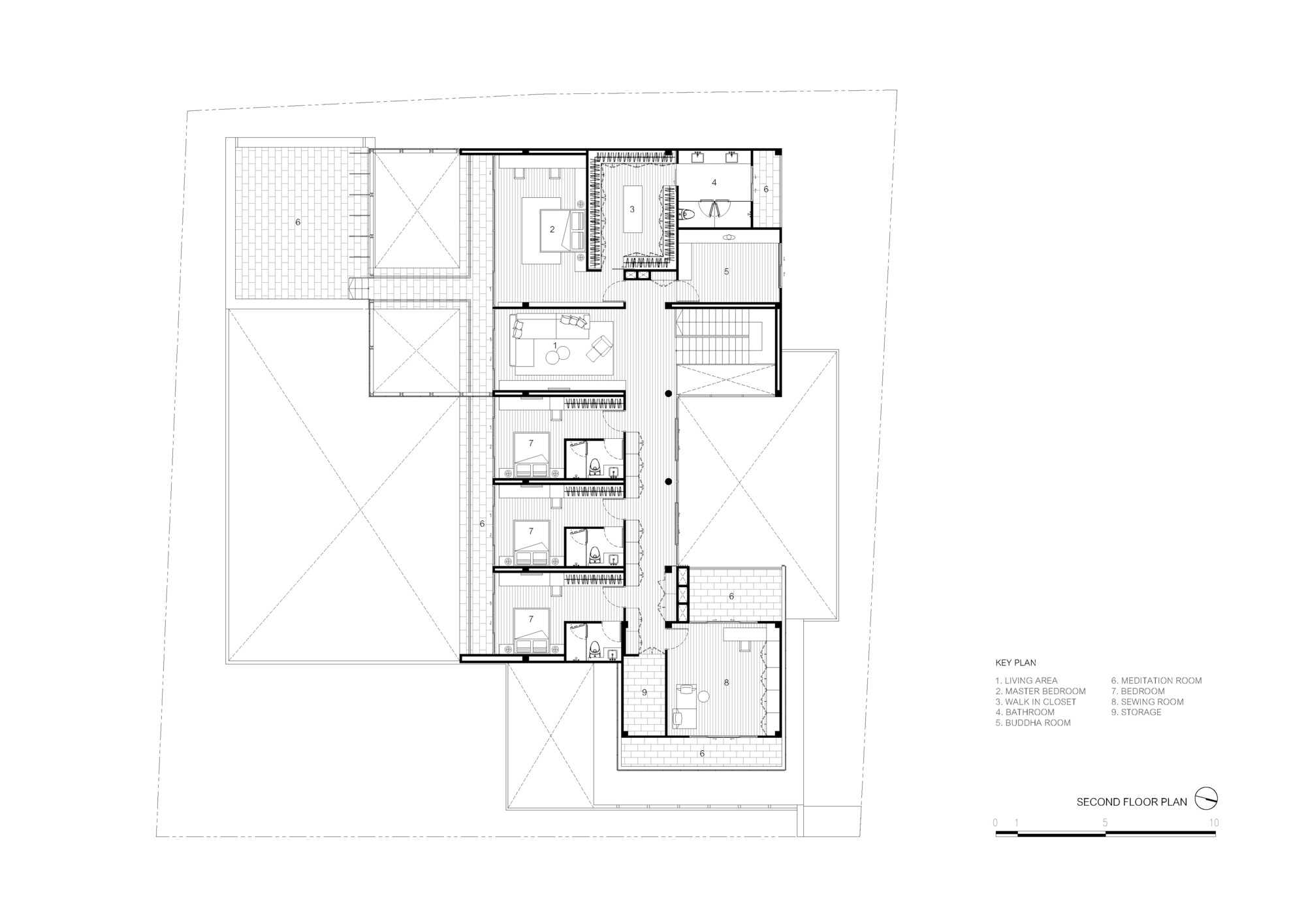 图片[4]|开放与私密，五组庭院的屏风面纱之家 / Ayutt and Associates design|ART-Arrakis | 建筑室内设计的创新与灵感