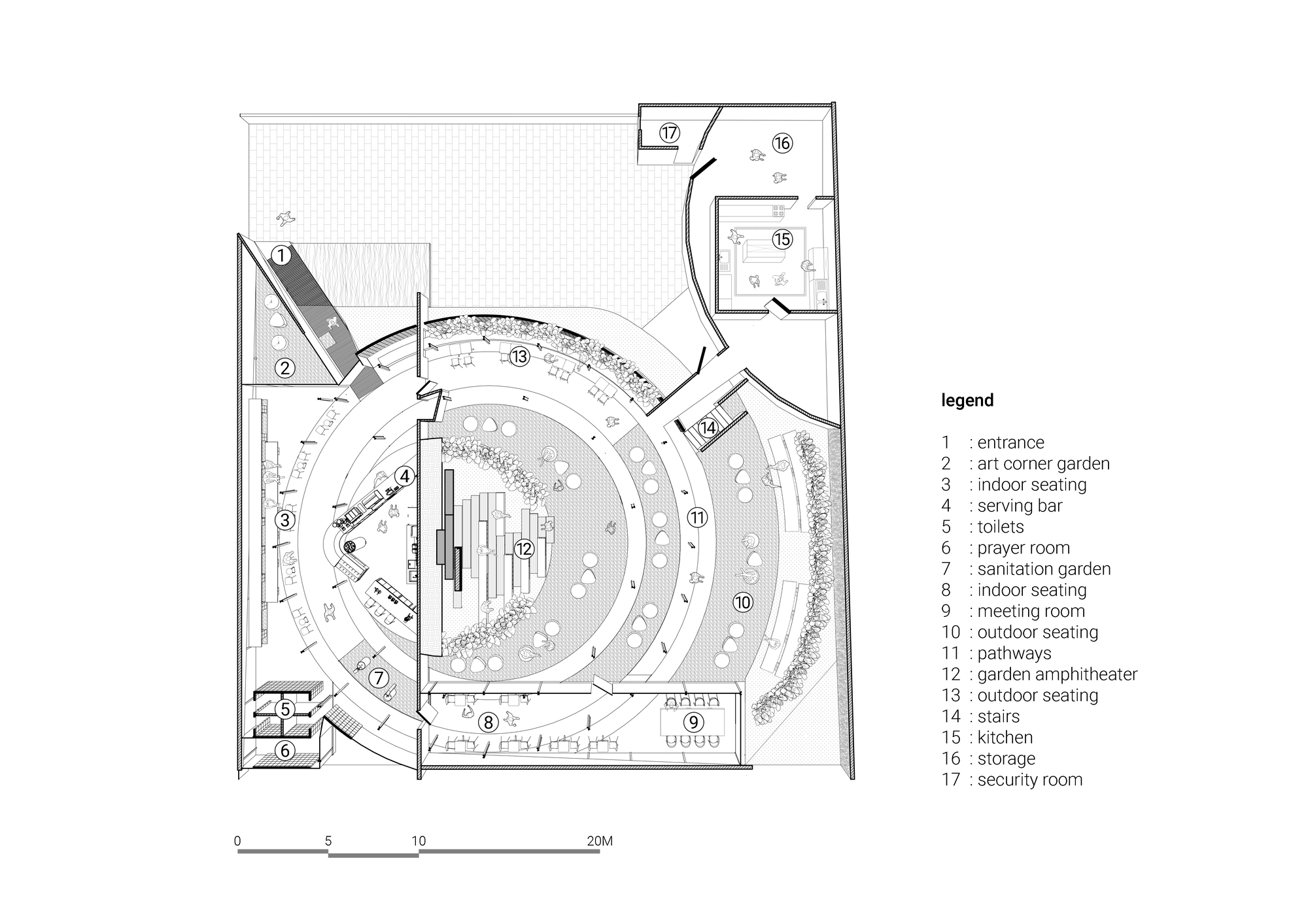 图片[2]|花园大碗，Tanatap 环形咖啡店 / Research Artistic Design + architecture|ART-Arrakis | 建筑室内设计的创新与灵感