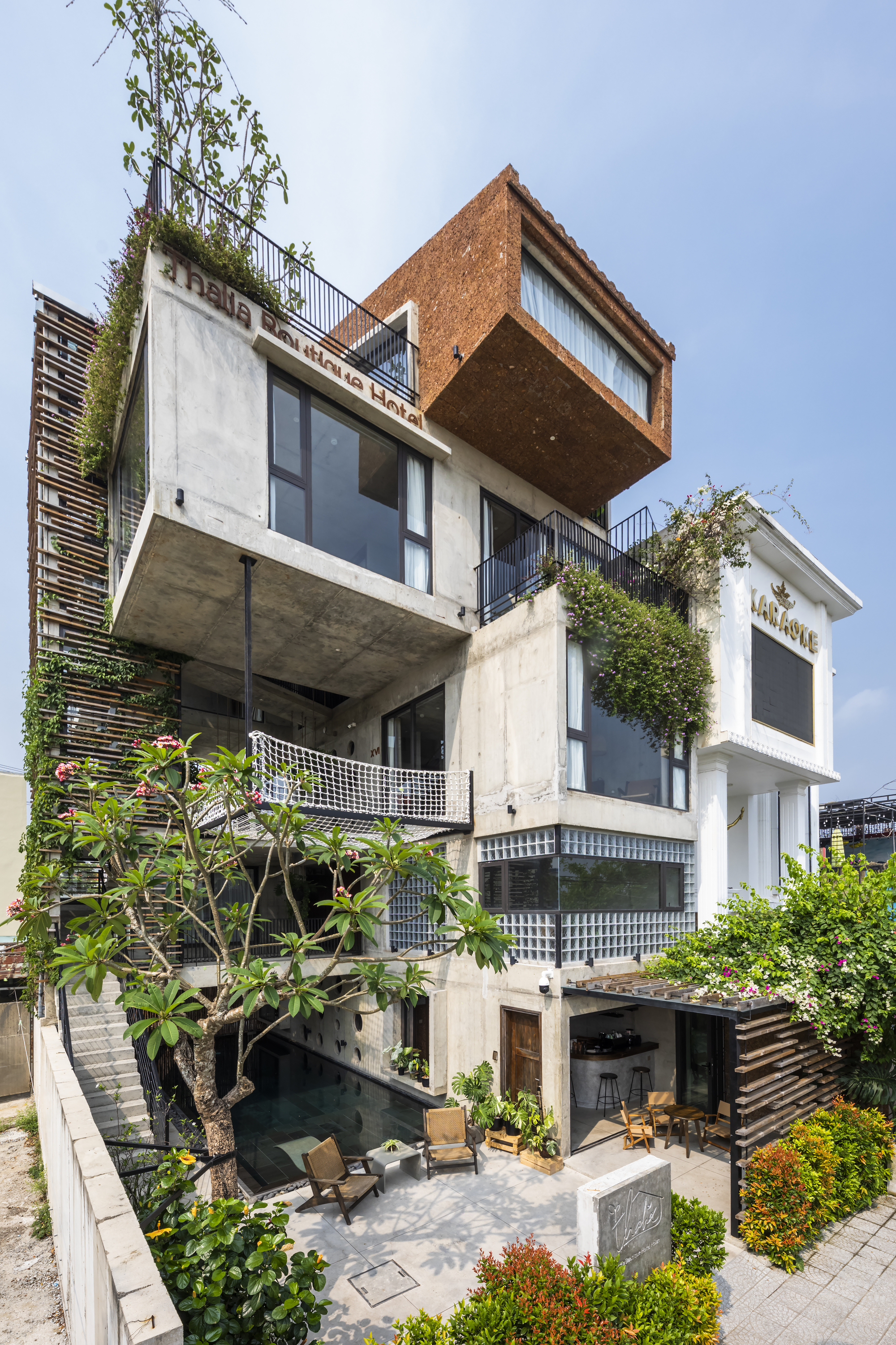 渔网连接悬浮水泥盒，Thalia 精品酒店 / Ho Khue Architects|ART-Arrakis | 建筑室内设计的创新与灵感