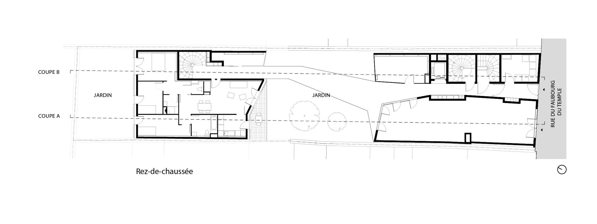 图片[2]|实木模块立面，街道与花园公寓 / rh+ architecture|ART-Arrakis | 建筑室内设计的创新与灵感