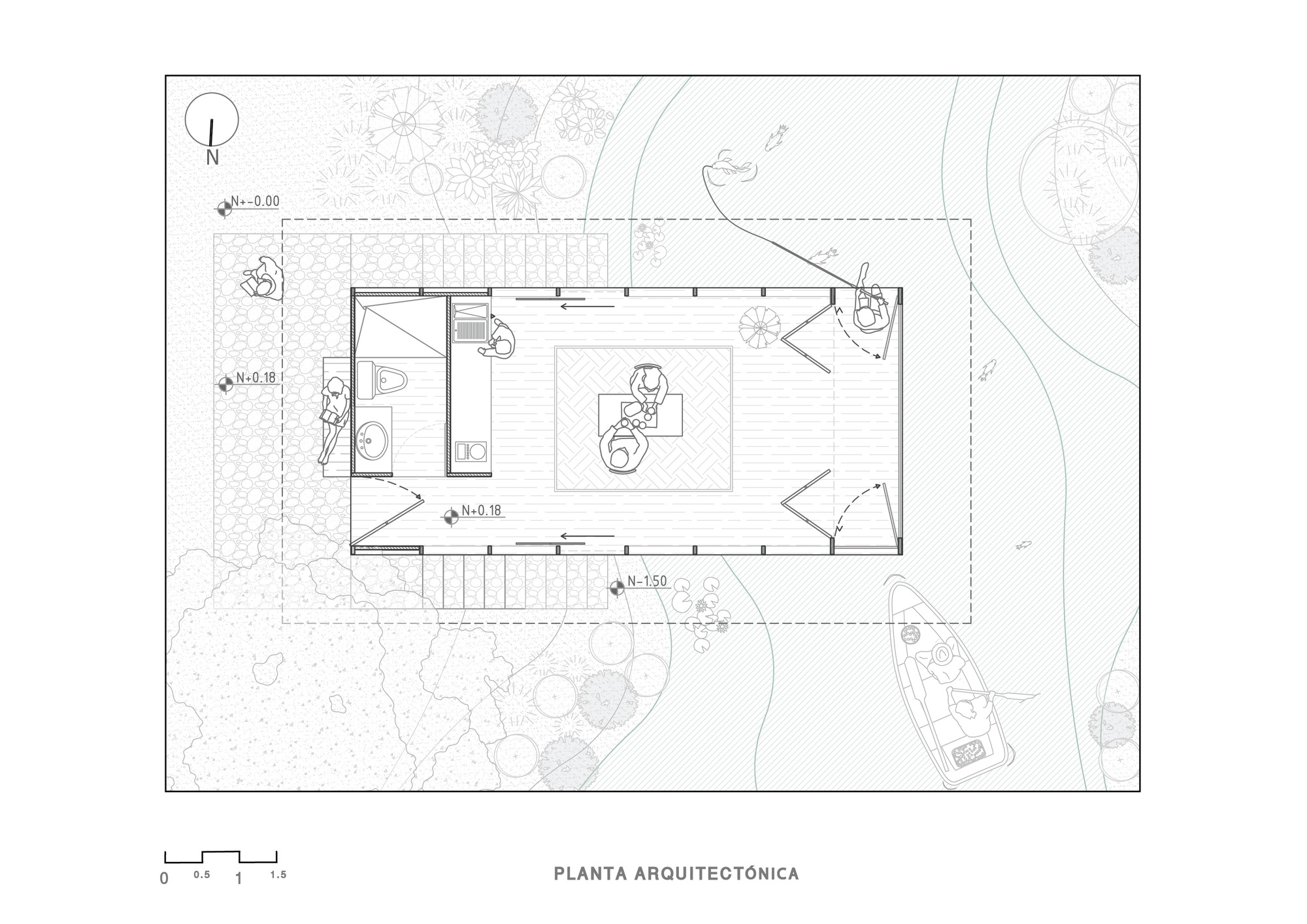 图片[4]|厄瓜多尔木构茶室，嵌入水渠 / Natura Futura Arquitectura|ART-Arrakis | 建筑室内设计的创新与灵感