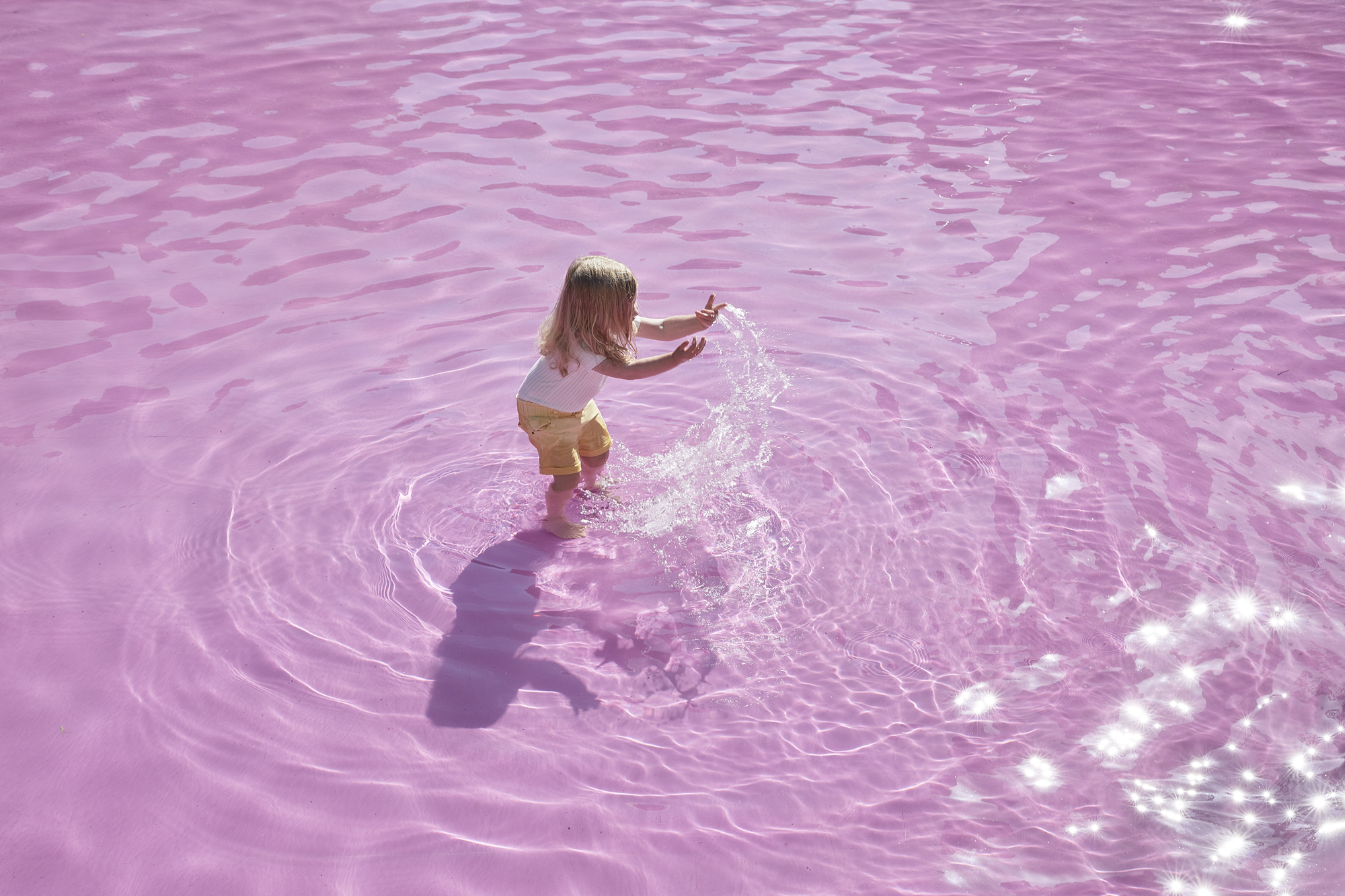图片[1]|维多利亚国立美术馆前，粉色水池 / Taylor Knights + James Carey|ART-Arrakis | 建筑室内设计的创新与灵感