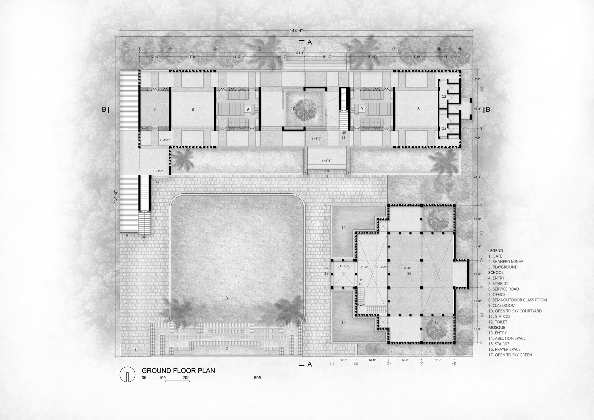 图片[2]|Shahabuddin 基金会学校，孟加拉传统宅院的另类演绎 / Archeground|ART-Arrakis | 建筑室内设计的创新与灵感