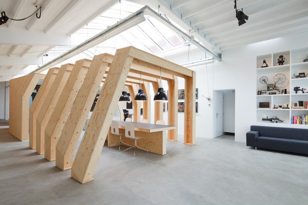 快速浏览：Onesize的几何木制办公室|ART-Arrakis | 建筑室内设计的创新与灵感