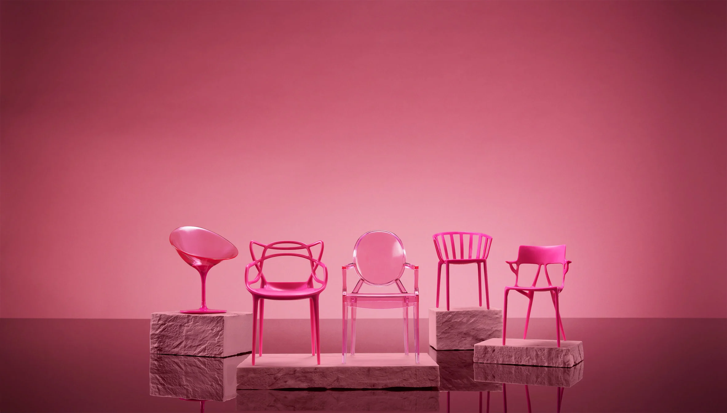 Kartell重现了菲利普·斯塔克设计的粉色椅子，既能容纳人类也能容纳芭比娃娃|ART-Arrakis | 建筑室内设计的创新与灵感