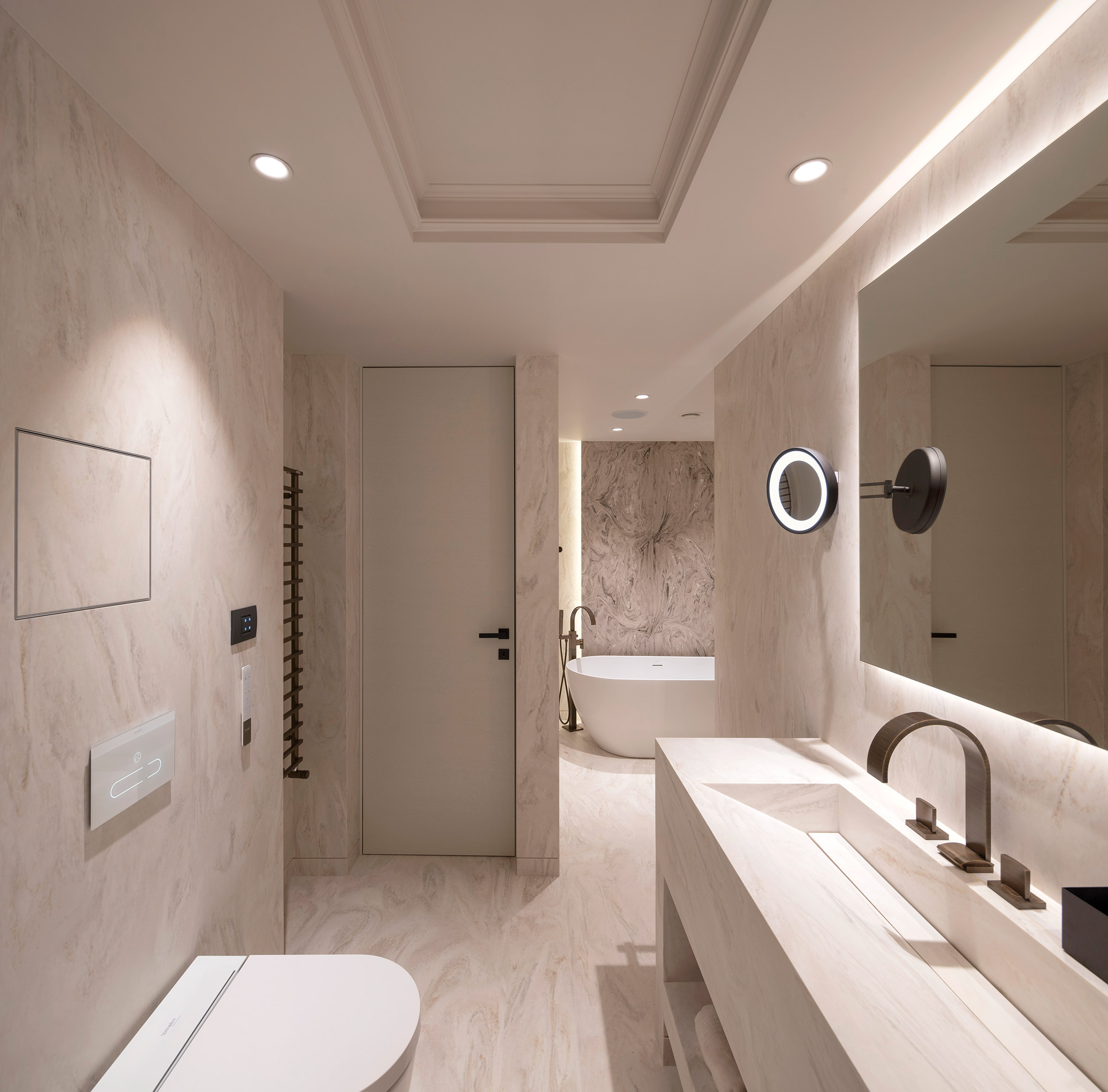 Corian Solid Surface用于在索菲亚浴室打造“无缝”优雅|ART-Arrakis | 建筑室内设计的创新与灵感